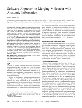 Software Approach to Merging Molecular with Anatomic Information