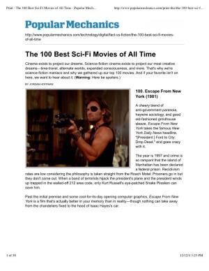 The 100 Best Sci-Fi Movies of All Time - Popular Mech