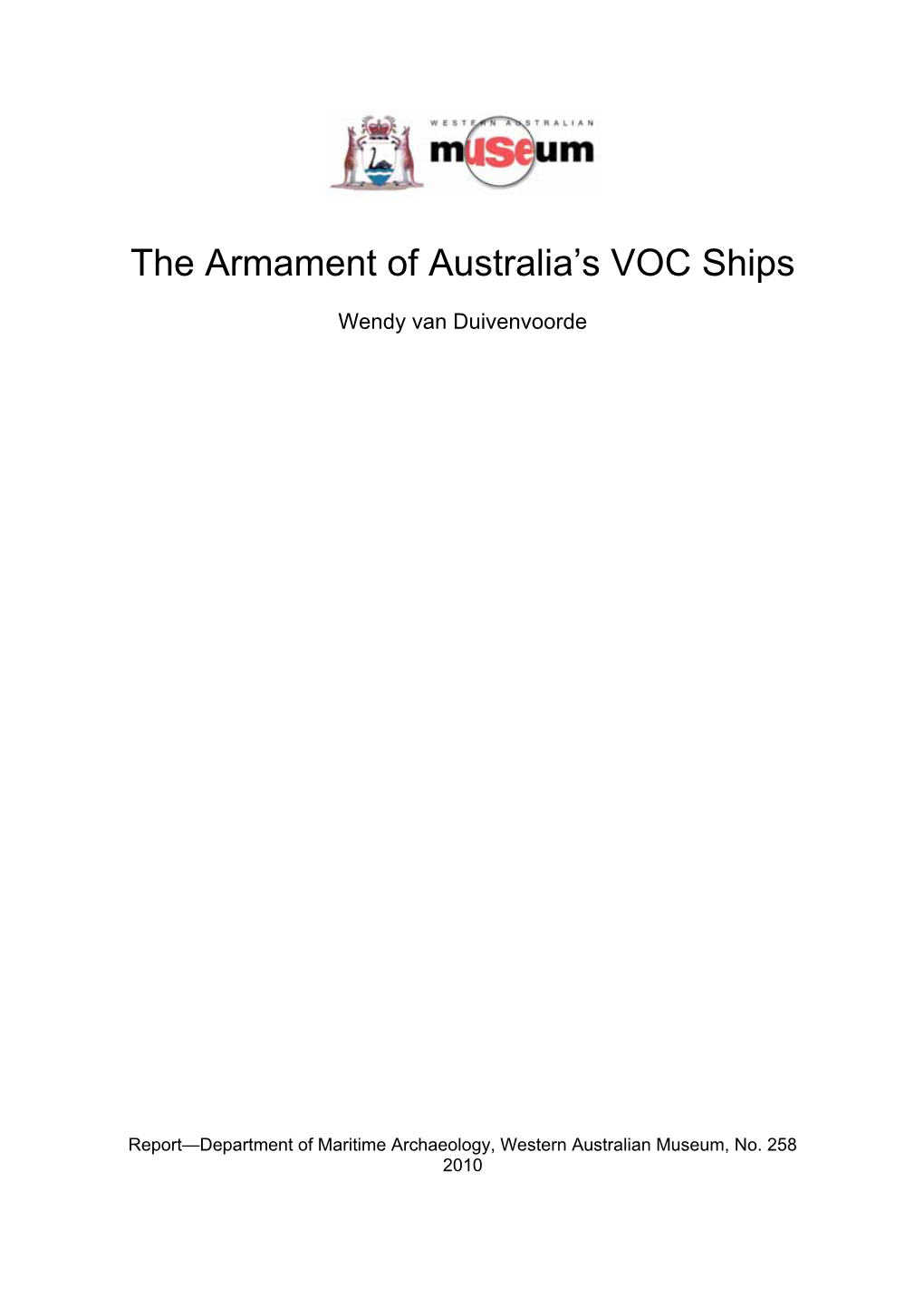 The Armament of Australia's VOC Ships