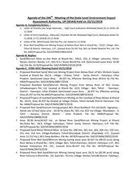 Agenda of the 246 Meeting of the State Level Environment Impact