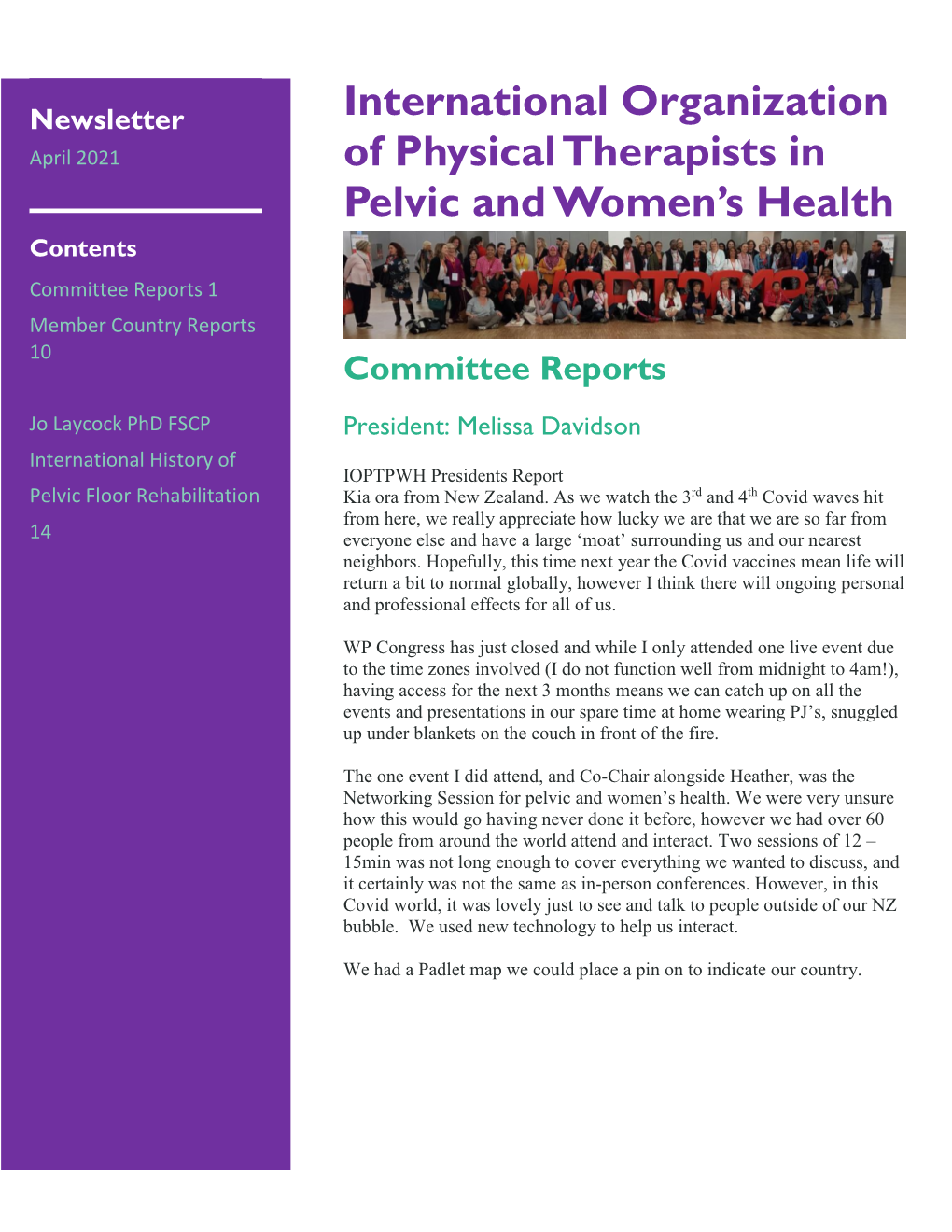 International Organization of Physical Therapists in Pelvic and Women's