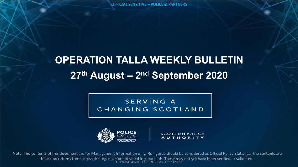 Police Scotland COVID-19 Bulletin