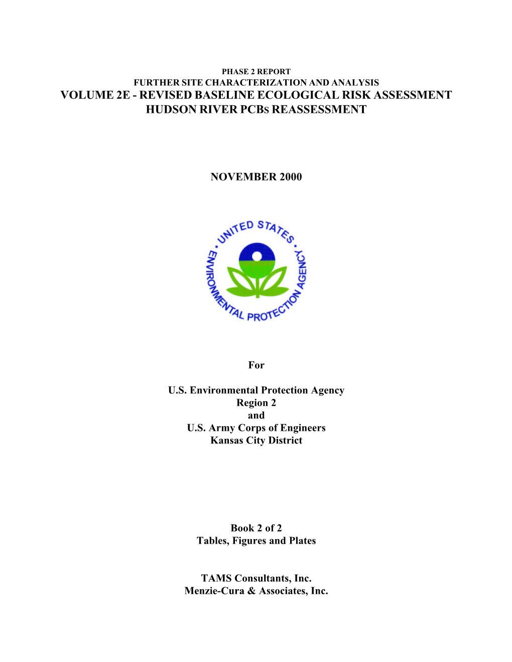 Revised Baseline Ecological Risk Assessment Hudson River Pcbs Reassessment