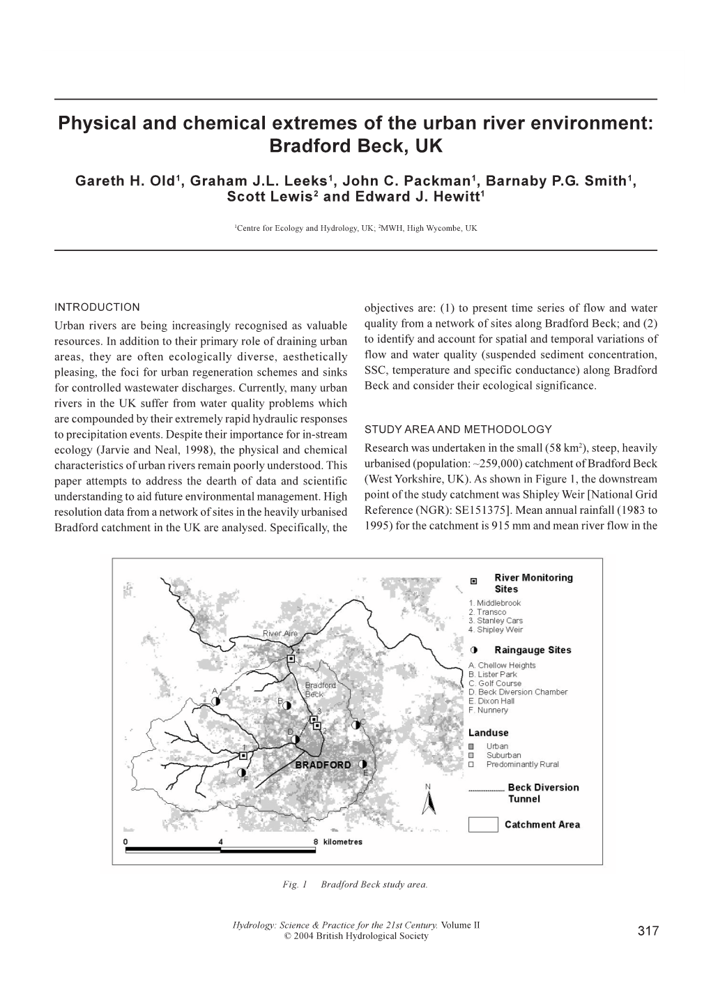 Physical and Chemical Extremes of the Urban River Environment: Bradford Beck, UK