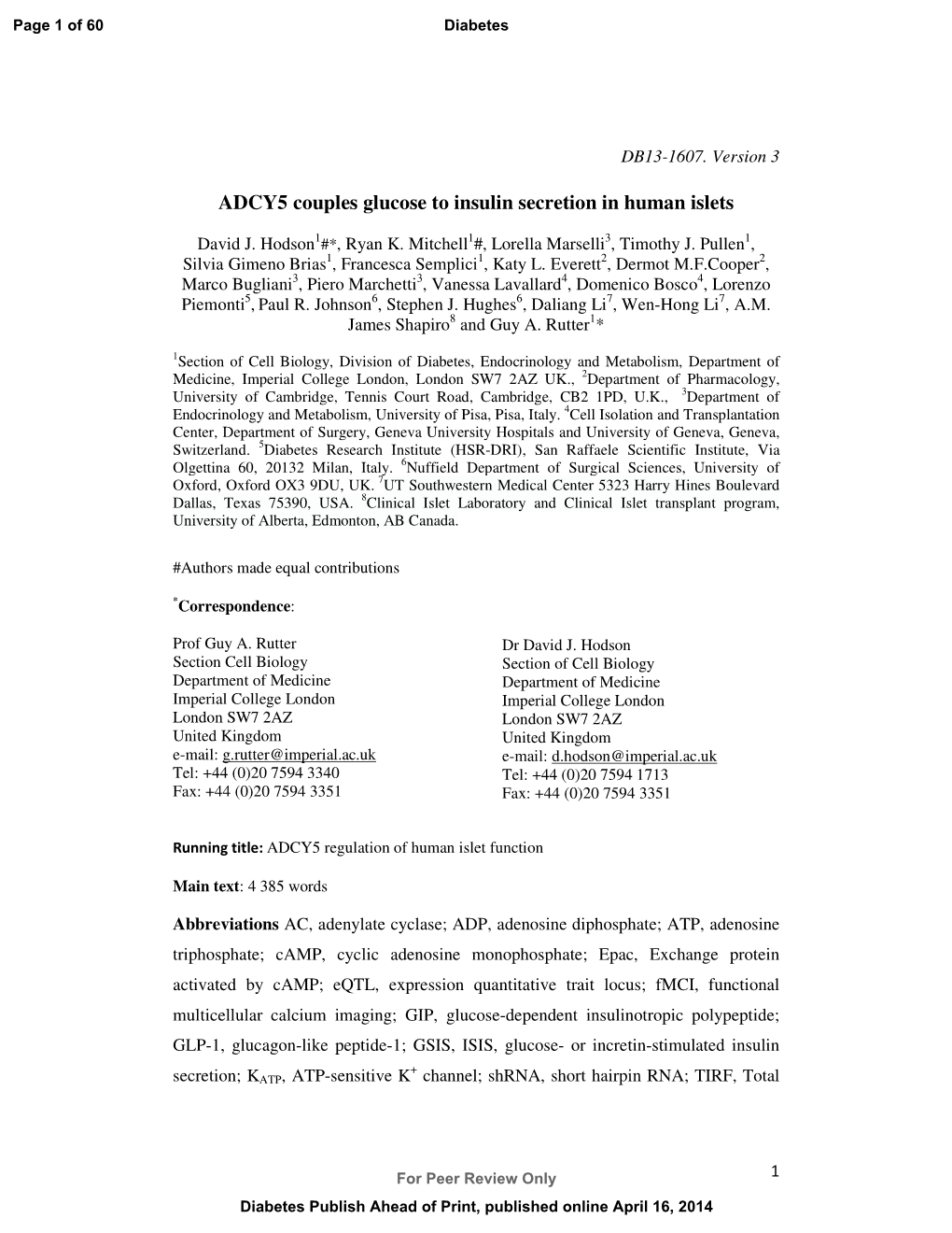 ADCY5 Couples Glucose to Insulin Secretion in Human Islets