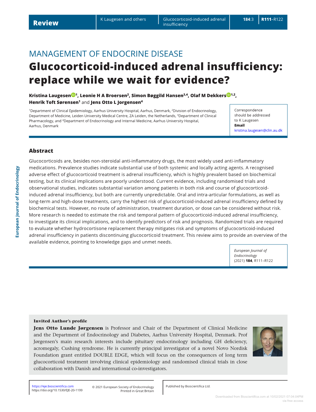 Glucocorticoid-Induced Adrenal Insufficiency: Replace While We Wait for Evidence?