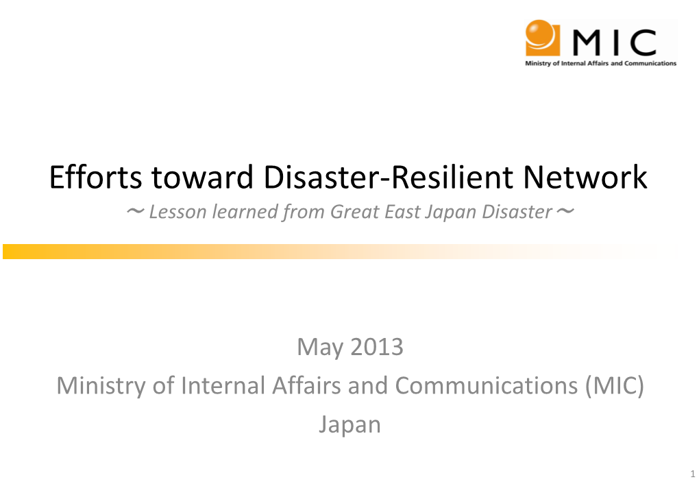 NTT Data, Etc.  Internet Connection Can Be Secured with Wi-Fi at Evacuation Center