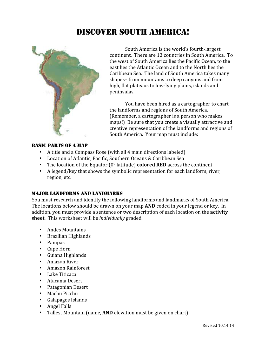 Discover South America 2013--Poster