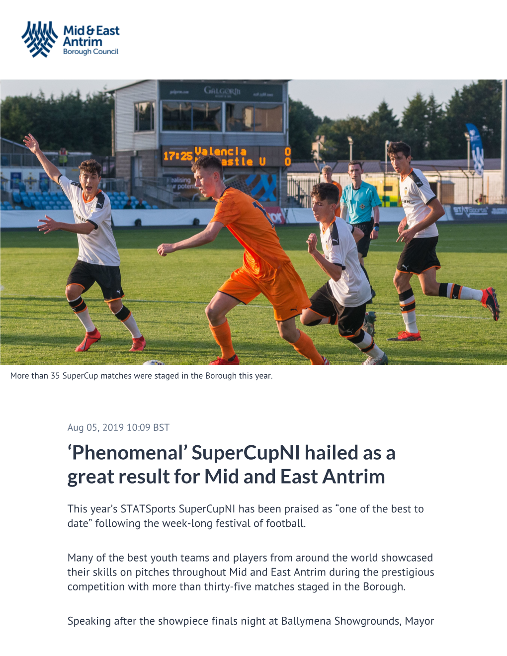 'Phenomenal' Supercupni Hailed As a Great Result For