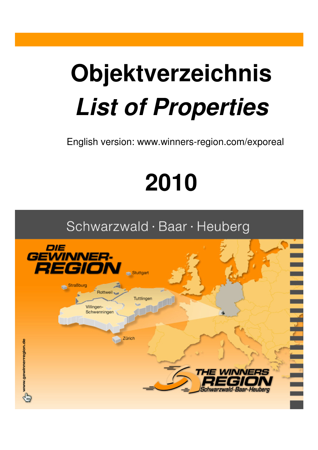 Objektverzeichnis 2010