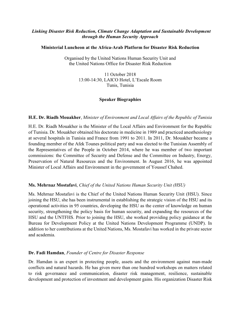 Linking Disaster Risk Reduction, Climate Change Adaptation and Sustainable Development Through the Human Security Approach