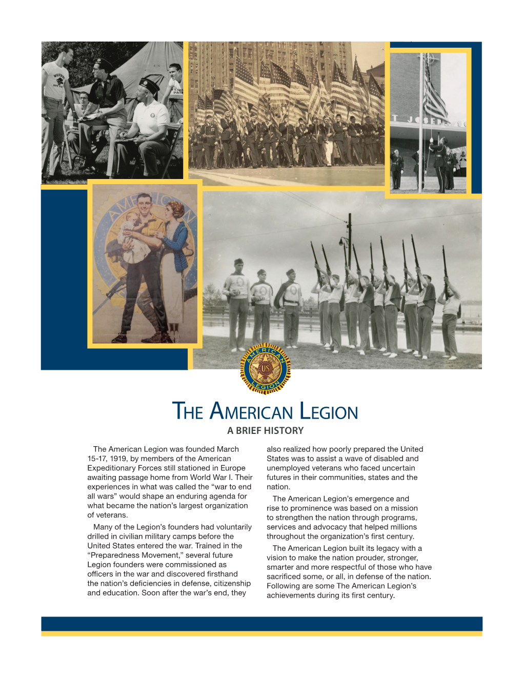 A Brief History of the American Legion