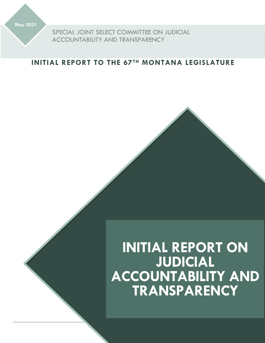 Initial Report on Judicial Accountability and Transparency