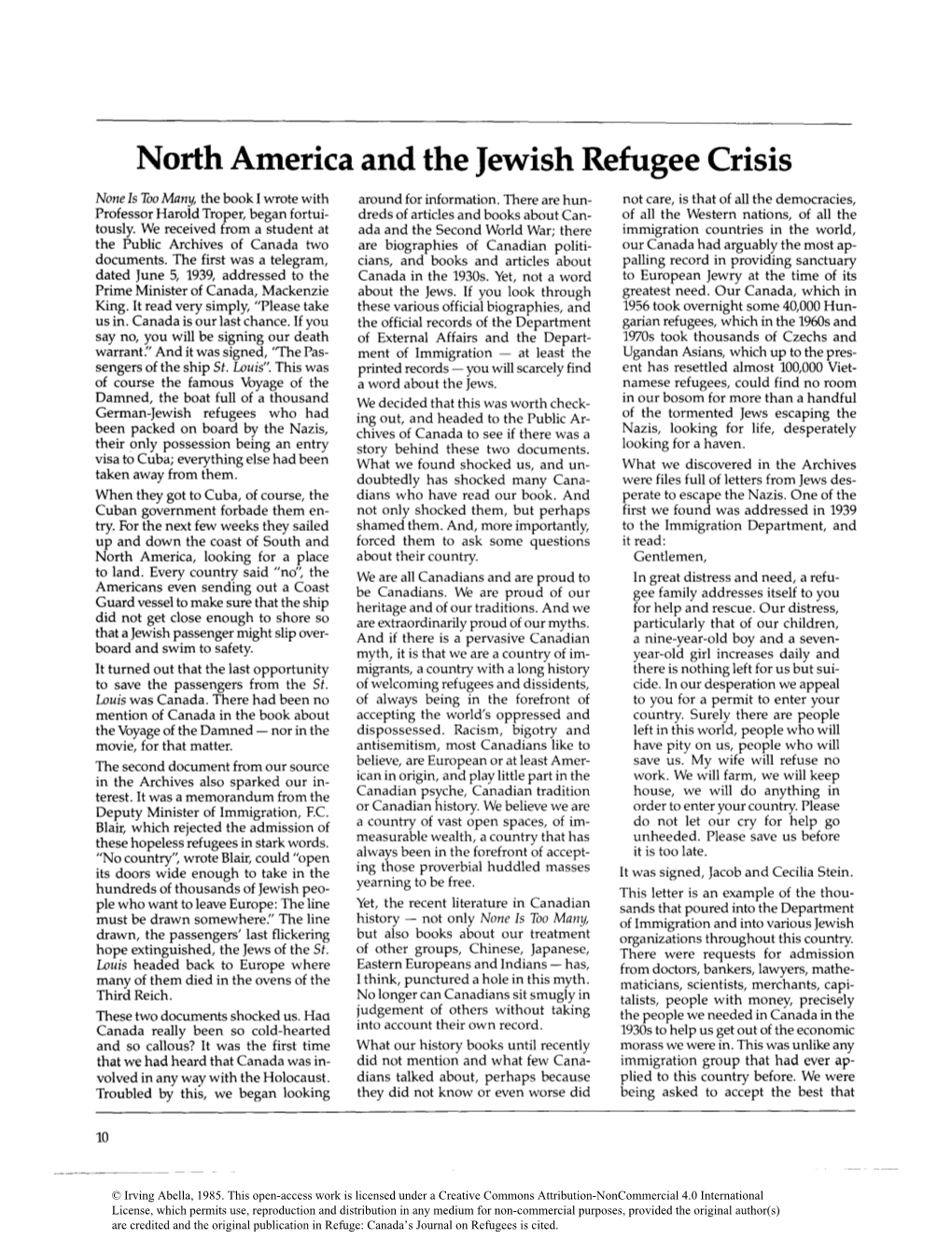 North America and the Jewish Refugee Crisis