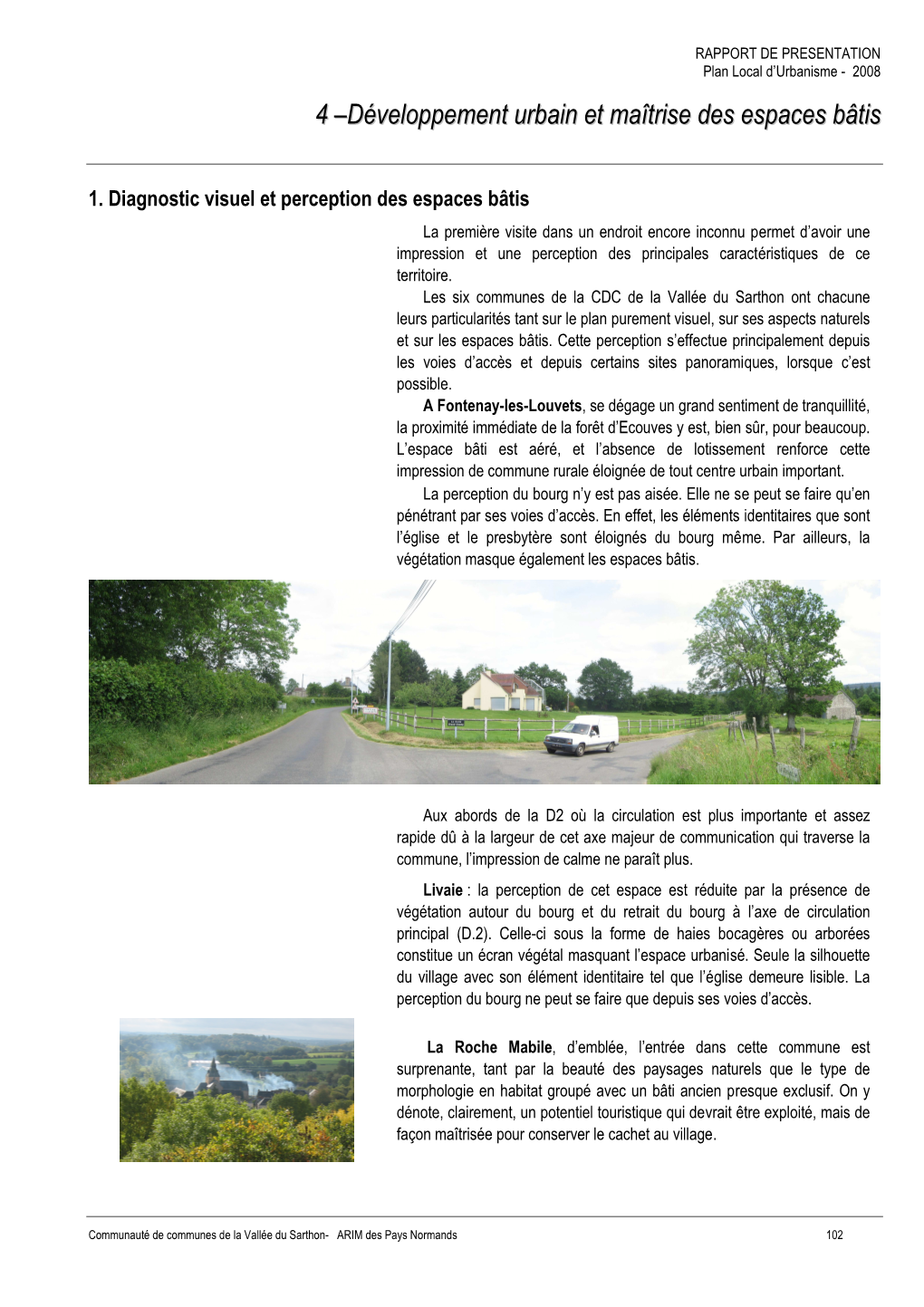 4 –Développement Urbain Et Maîtrise Des Espaces Bâtis