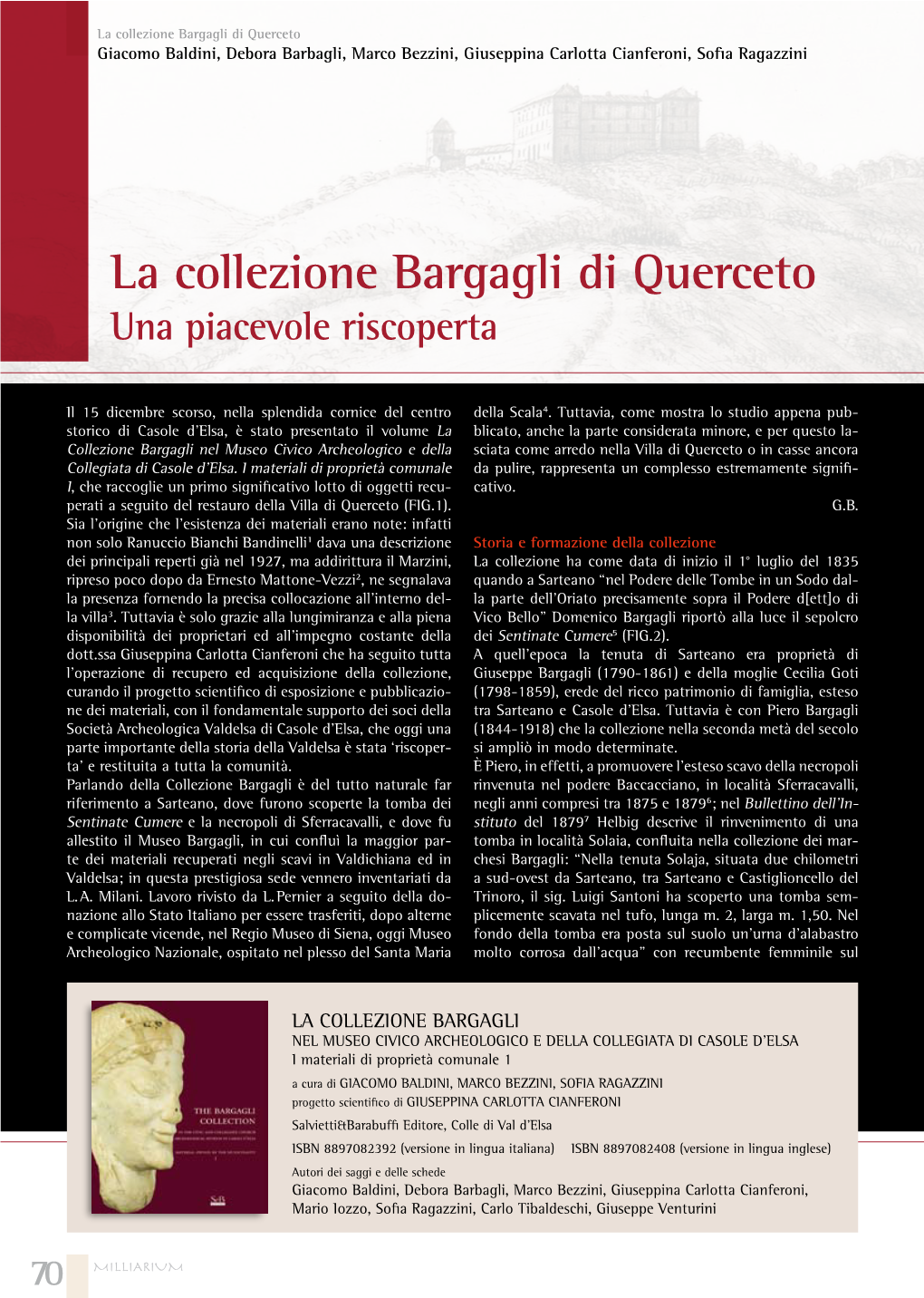 La Collezione Bargagli Di Querceto Giacomo Baldini, Debora Barbagli, Marco Bezzini, Giuseppina Carlotta Cianferoni, Soﬁa Ragazzini