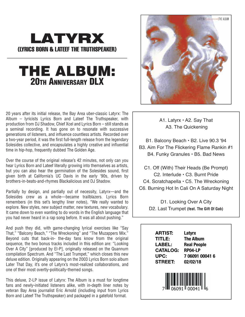 RP 03 LATYRX the Album LP