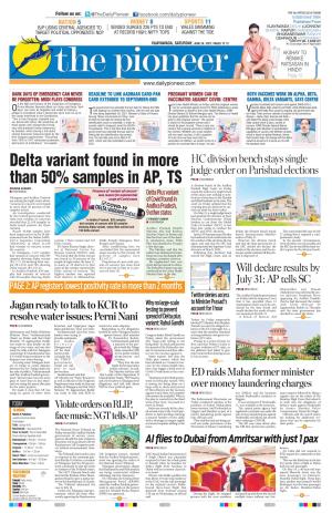 Delta Variant Found in More Than 50% Samples in AP, TS