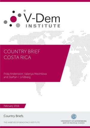 Country Brief Costa Rica