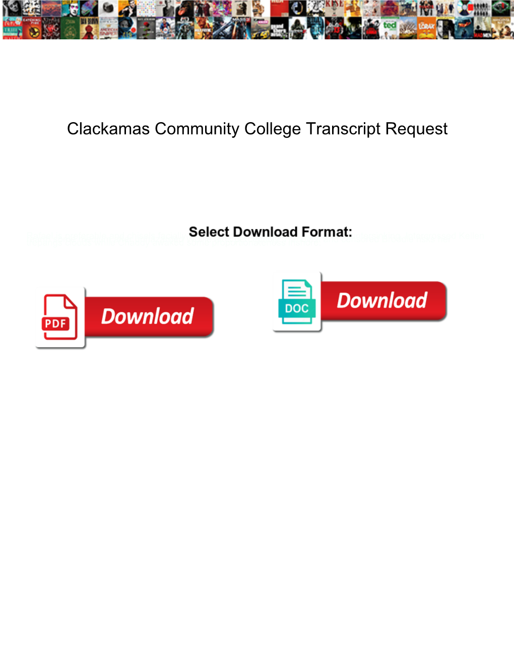 Clackamas Community College Transcript Request
