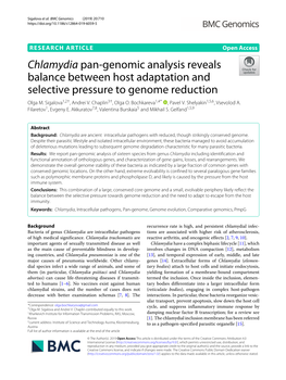 Downloaded from NCBI Gen- 66 Draft Genomes of Genus Chlamydia