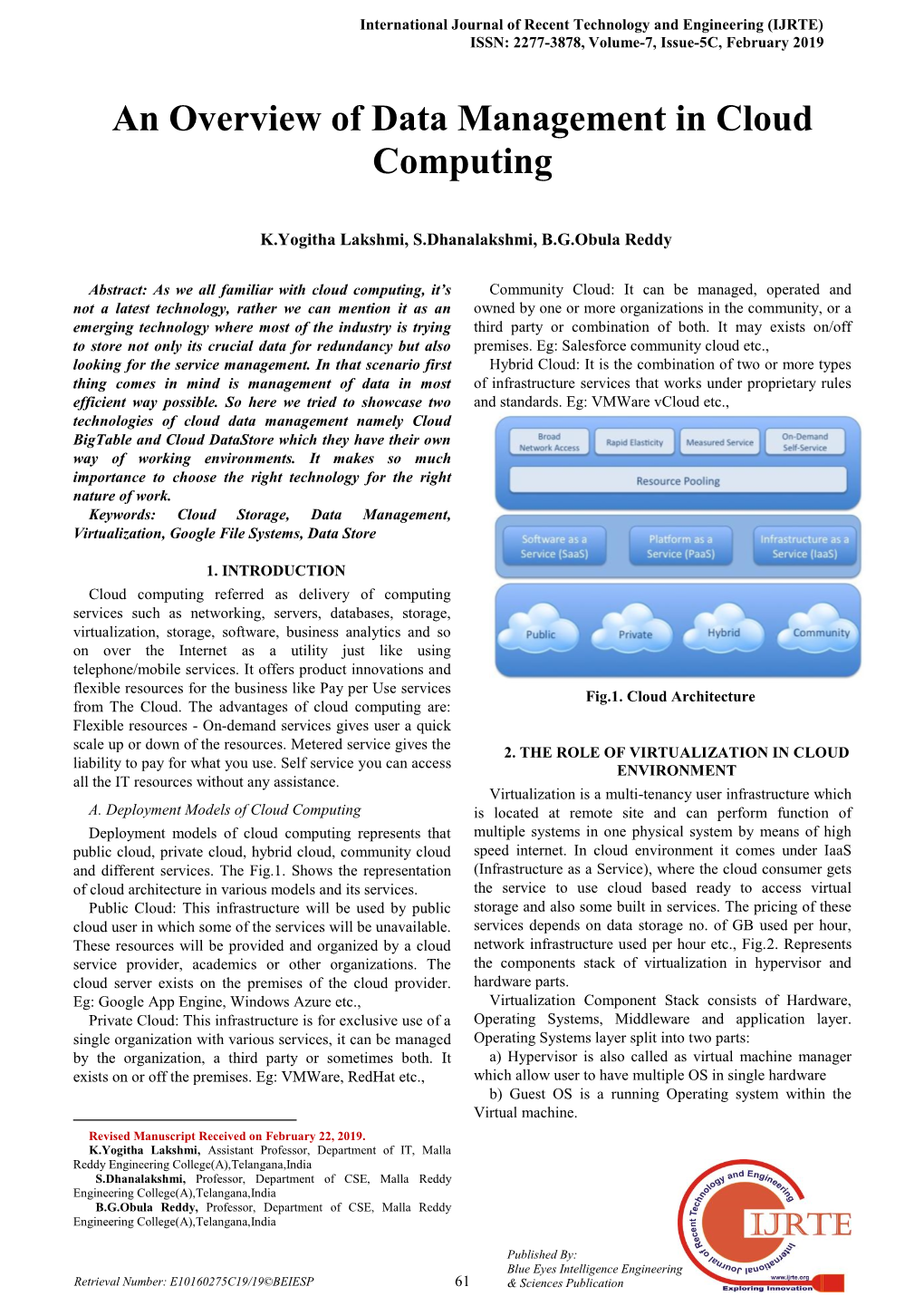 An Overview of Data Management in Cloud Computing
