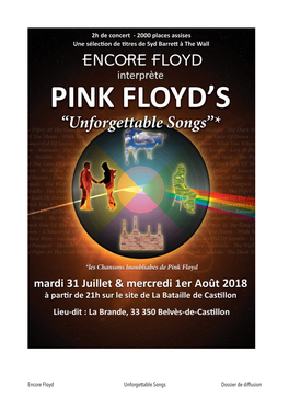 Encore Floyd Unforgettable Songs Dossier De Diffusion