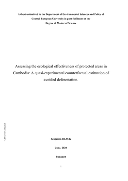 Assessing the Ecological Effectiveness of Protected Areas in Cambodia: a Quasi-Experimental Counterfactual Estimation of Avoided Deforestation