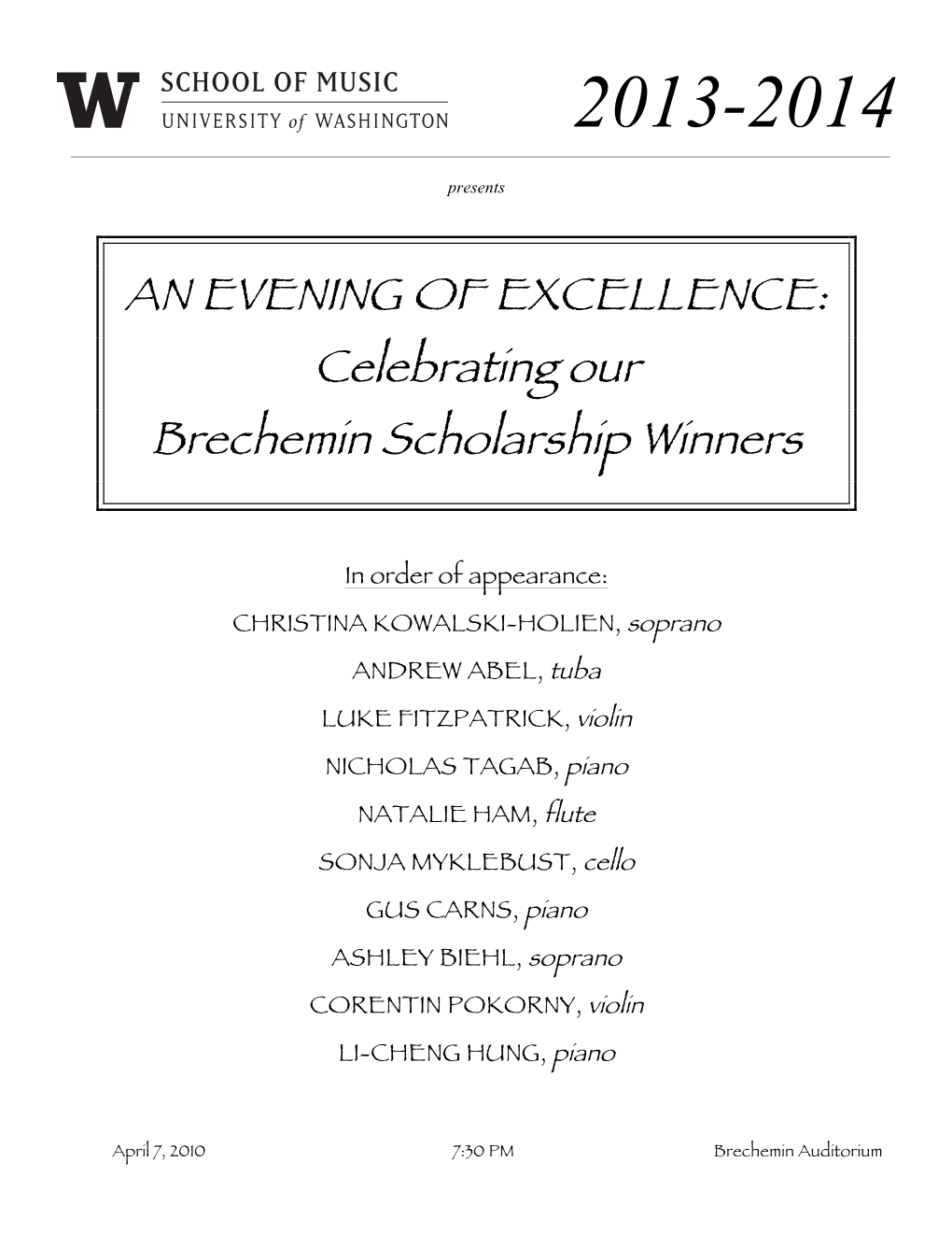 Celebrating Our Brechemin Scholarship Winners