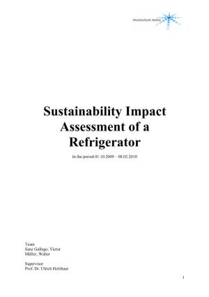 Sustainability Impact Assessment of a Refrigerator