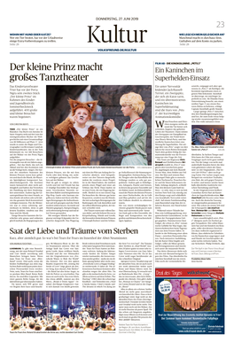 Der Kleine Prinz Macht Großes Tanztheater