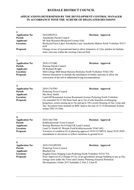 Delegated List , Item 15. PDF 44 KB