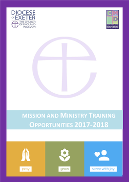 Mission and Ministry Training Opportunities 2017-2018