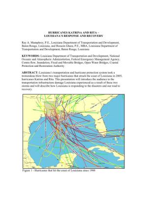 Hurricanes Katrina and Rita – Louisiana's Response And