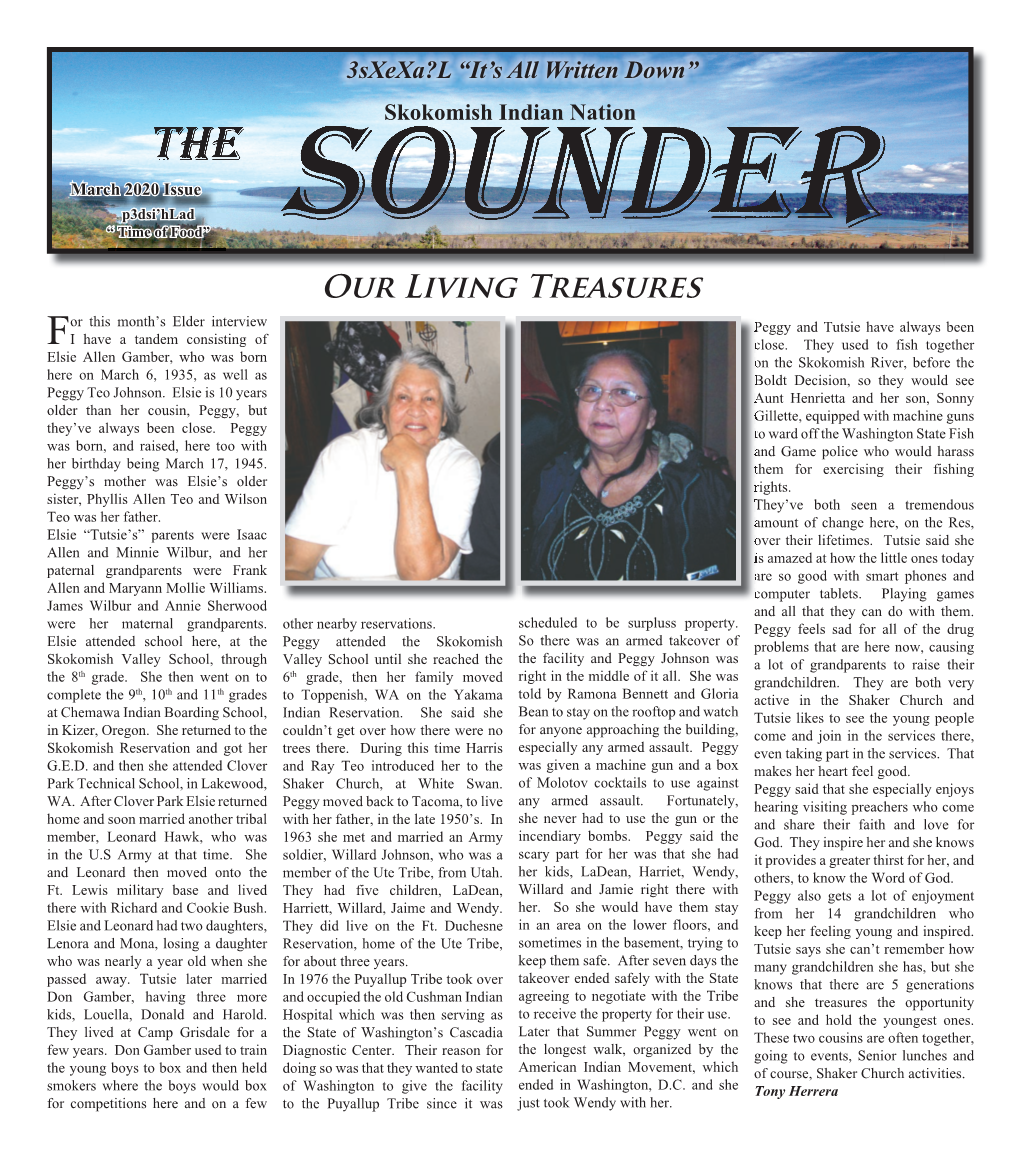 Our Living Treasures Or This Month’S Elder Interview Peggy and Tutsie Have Always Been FI Have a Tandem Consisting of Close