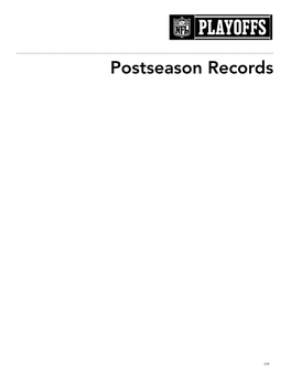 Postseason Records