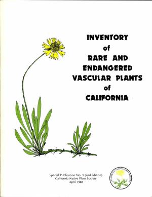2Nd Edition) California Native Plant Society April 1980 COUNTY and ISLAND CODES