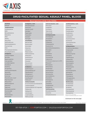 Drug-Facilitated Sexual Assault Panel, Blood