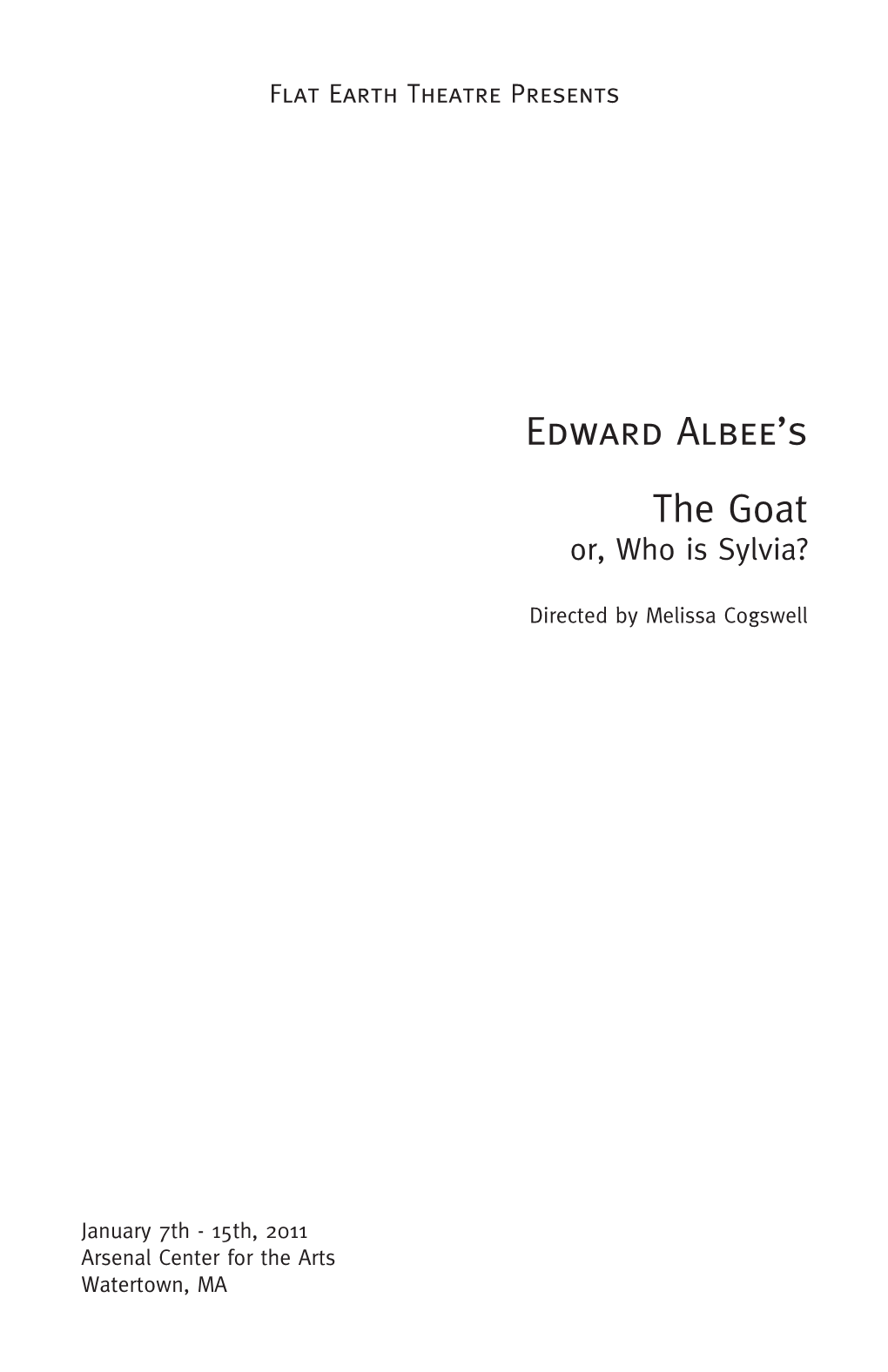 Edward Albee's the Goat