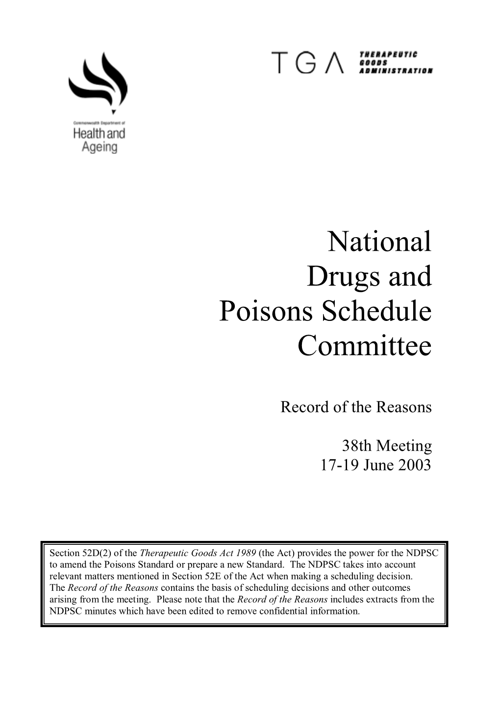 National Drugs and Poisons Schedule Committee
