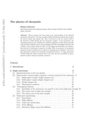 The Physics of Chromatin