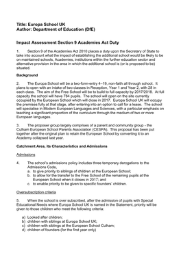 EUROPA SCHOOL UK FA Submission Final- 12 06 22