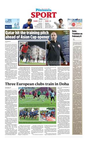 Qatar Hit the Training Pitch Ahead of Asian Cup Opener