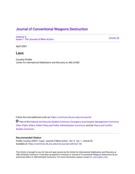 Journal of Conventional Weapons Destruction Laos