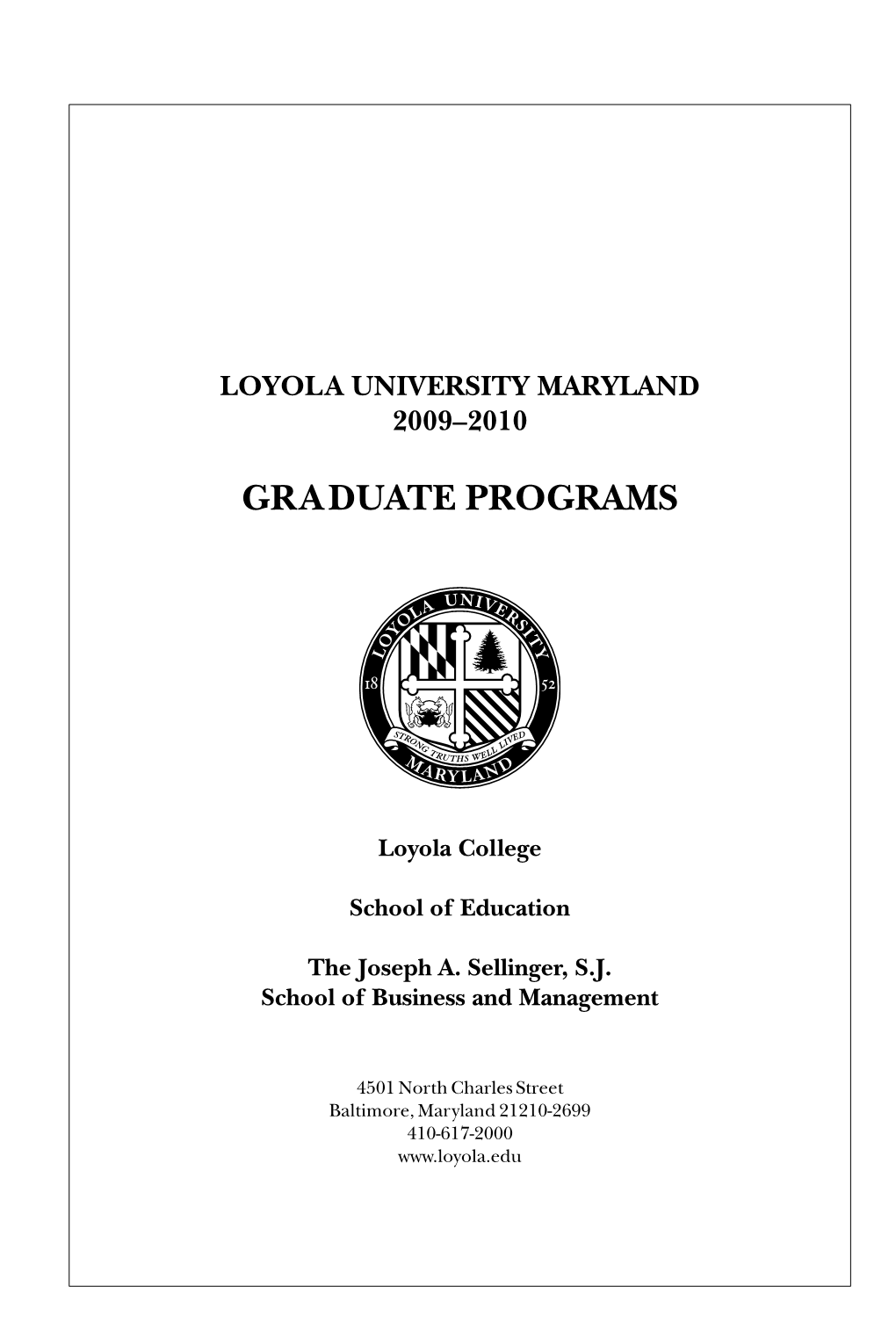 2009-10 Graduate Catalogue