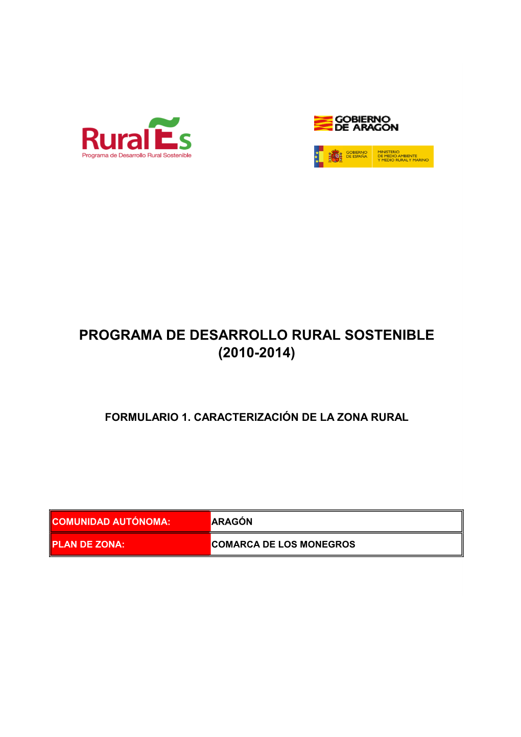 Programa De Desarrollo Rural Sostenible (2010-2014)