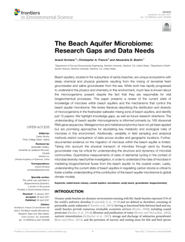 The Beach Aquifer Microbiome: Research Gaps and Data Needs