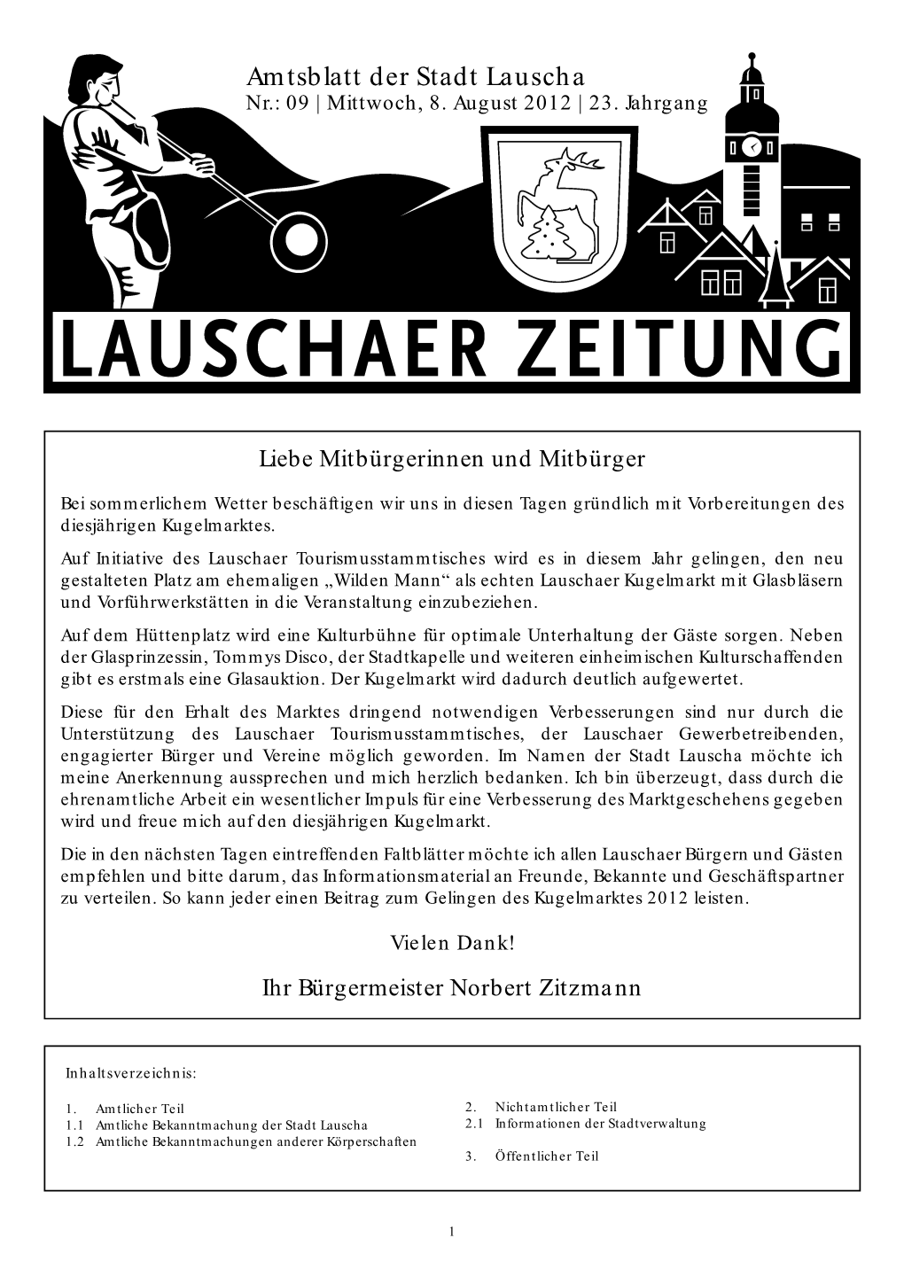 LAUSCHAER ZEITUNG Erscheint Am Freitag, Dem 7