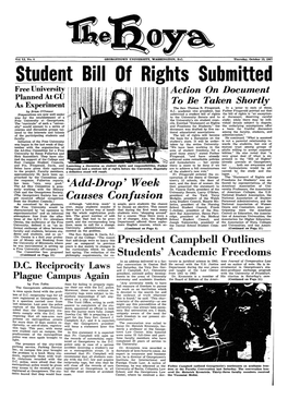 Student Bill of Rights Submitted Free University R