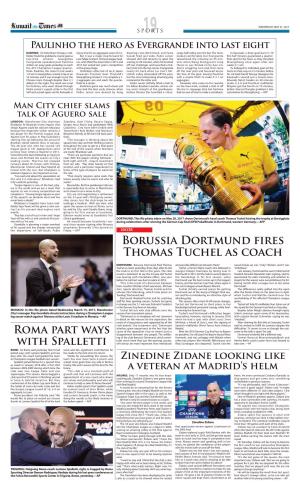 Borussia Dortmund Fires Thomas Tuchel As Coach